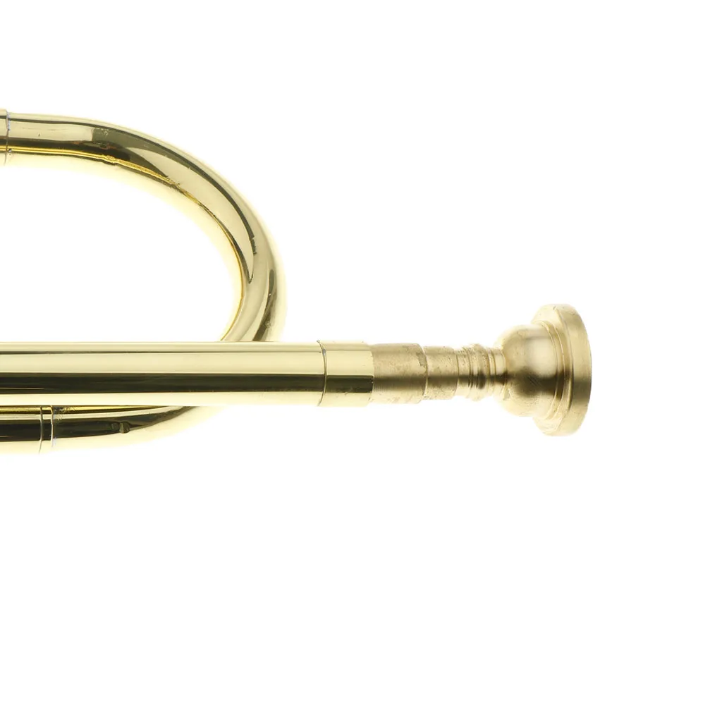 B Flat Bugle Cavalry Trumpet Horn with Flag Gloves for Band Primary and Middle school Students B Flat Bugle Cavalry Trumpet Horn with Flag Gloves for Band Primary and Middle school Students