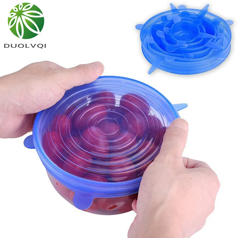 Duolvqi Fresh cover Silicone Stretch Lids Set Bowl Pan Can Cover Cooking Sealer Clear Universal Lid Stopper Cover Kitchen Tools
Duolvqi Fresh cover Silicone Stretch Lids Set Bowl Pan Can Cover Cooking Sealer Clear Universal Lid Stopper Cover Kitchen Tools
