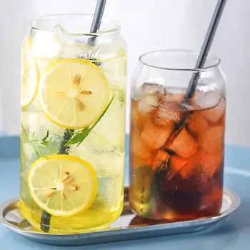 Simple Glass 400ml/600ml Can Shaped Cup Fashion Cold Drink Cup Dessert Shake Cafe Beverage Juice Milk Cup
Simple Glass 400ml/600ml Can Shaped Cup Fashion Cold Drink Cup Dessert Shake Cafe Beverage Juice Milk Cup