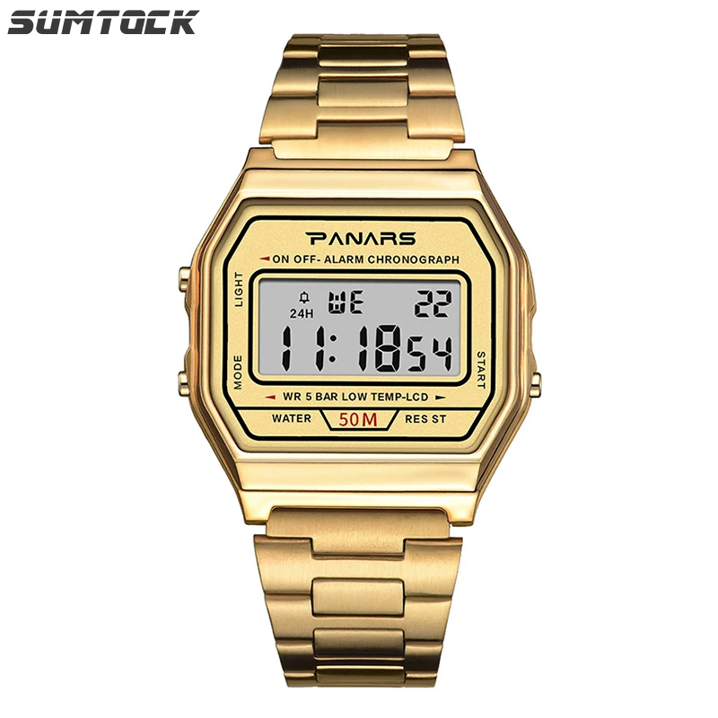 SUMTOCK Metal Watch Men Upgraded Version Calendar Alarm Clock 50m Waterproof Imported Battery Practical relojes digitales 2019
SUMTOCK Metal Watch Men Upgraded Version Calendar Alarm Clock 50m Waterproof Imported Battery Practical relojes digitales 2019
