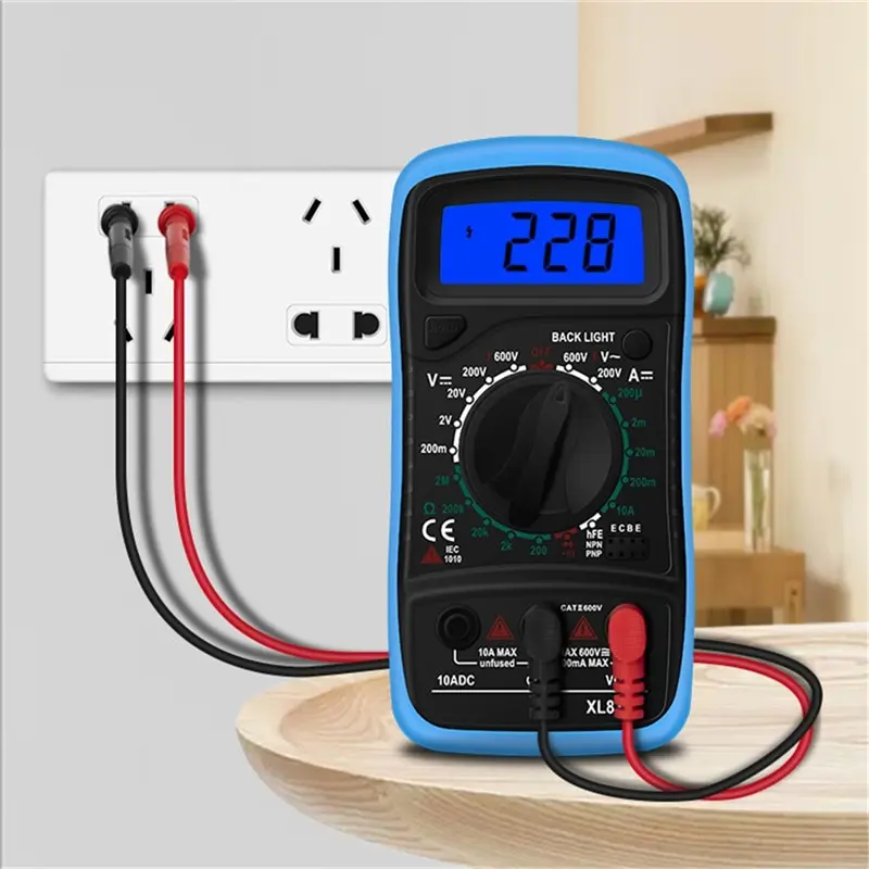XL830L Multimeter LCD Digital Multimetro AC/DC Ammeter Voltmeter Voltage Tester Meter Backlight Protect With Probe
XL830L Multimeter LCD Digital Multimetro AC/DC Ammeter Voltmeter Voltage Tester Meter Backlight Protect With Probe