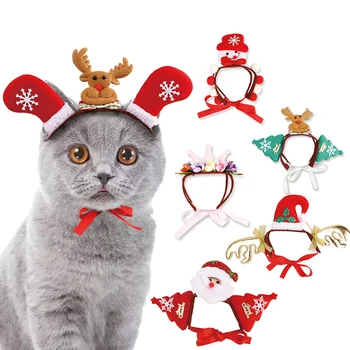Christmas Halloween Pet Dog Cats Headdresses Pet Puppy Cat Headgear Santa Elk Headwear Hats Dog Cat Cosplay Dressing Up Props
Christmas Halloween Pet Dog Cats Headdresses Pet Puppy Cat Headgear Santa Elk Headwear Hats Dog Cat Cosplay Dressing Up Props