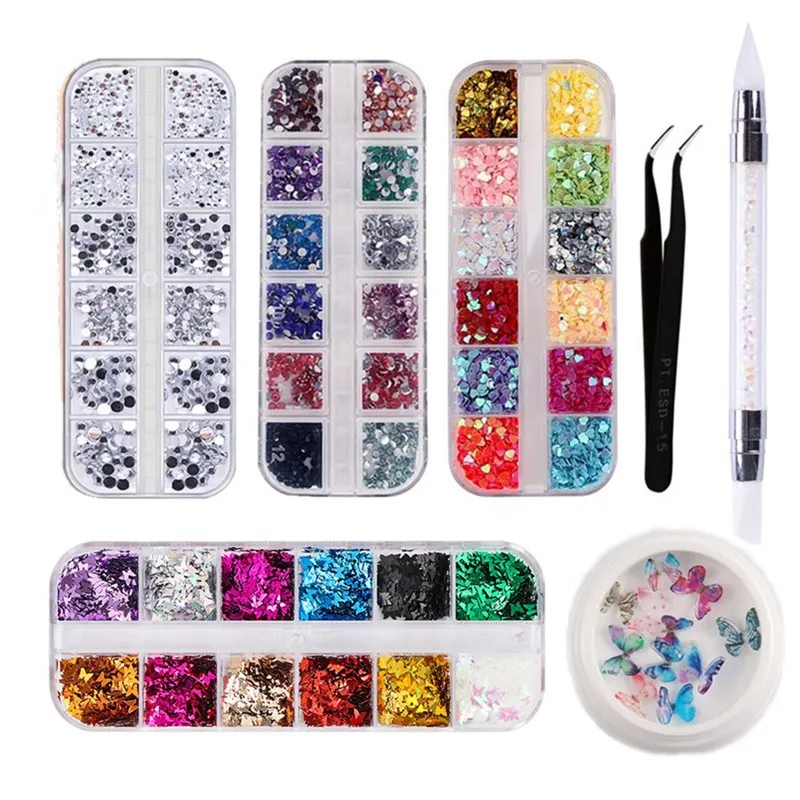 New Style Cross Border Hot Sales Butterfly Sequin Manicure Set Nail Ornament Drill a Variety of Combined Tool Currently Availabl
New Style Cross Border Hot Sales Butterfly Sequin Manicure Set Nail Ornament Drill a Variety of Combined Tool Currently Availabl