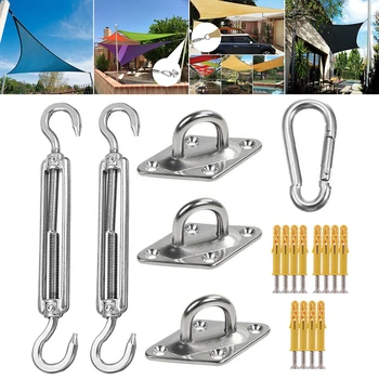 Outdoor Sun Shade Sail Canopy Fixing Accessory 304 Stainless Steel Hardware Kit Adjustable Turnbuckle Helps To Create Tension
Outdoor Sun Shade Sail Canopy Fixing Accessory 304 Stainless Steel Hardware Kit Adjustable Turnbuckle Helps To Create Tension