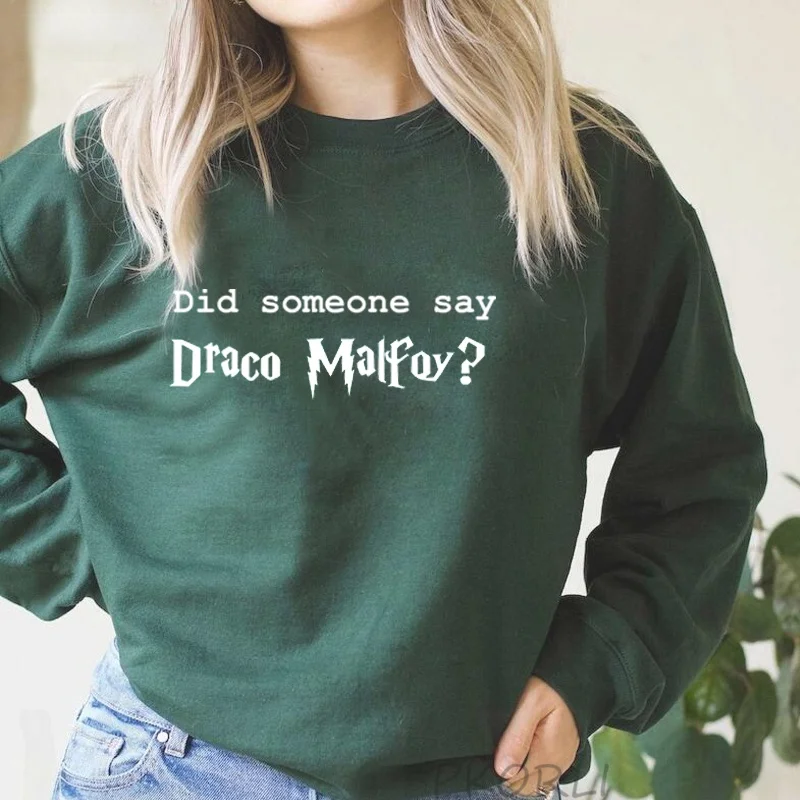 Толстовка Malfoy с круглым вырезом для женщин и мужчин пуловер свободного кроя