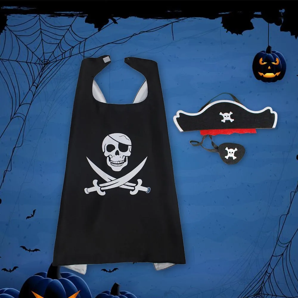 Besegad Cartoon Pirate Dress up Cape Cloak Eye Mask for Kids Children Birthday Halloween Party Cosplay Costume Supplies
Besegad Cartoon Pirate Dress up Cape Cloak Eye Mask for Kids Children Birthday Halloween Party Cosplay Costume Supplies