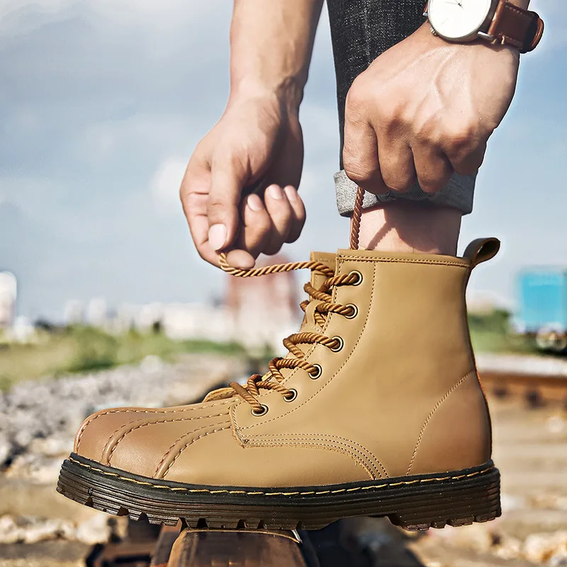 Shell Head Martin Boots Men's Autumn Korean-style Trend England Short Boots Retro Leather Boot Versatile Hight-top Desert Work S
Shell Head Martin Boots Men's Autumn Korean-style Trend England Short Boots Retro Leather Boot Versatile Hight-top Desert Work S