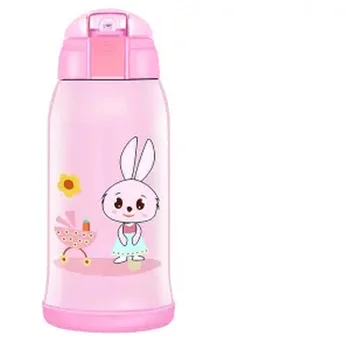 Children's Insulated Cup Dual-use Straw Male and Female Students Baby Kindergarten Kettle Stainless Steel Drop-proof Cup Thermos