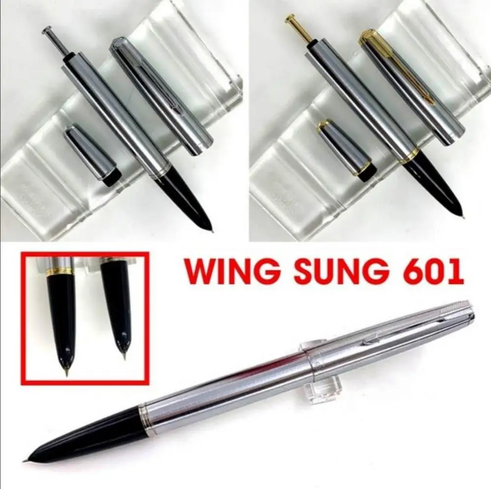 Wing Sung 601 Vacumatic Fountain Pen Steel Ink Pen Piston Type Fine Nib Golden/Silver Clip Stationery Office school supplies
Wing Sung 601 Vacumatic Fountain Pen Steel Ink Pen Piston Type Fine Nib Golden/Silver Clip Stationery Office school supplies