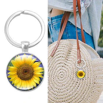 1PCS New Key Ring Metal Glass Sunflower Pendant Keychain Key Holder Keychains Pendants Hanging Jewelry Gifts for Women's Bags 
1PCS New Key Ring Metal Glass Sunflower Pendant Keychain Key Holder Keychains Pendants Hanging Jewelry Gifts for Women's Bags