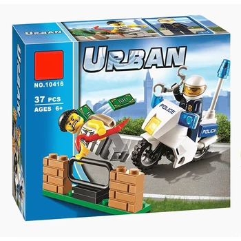 37Pcs City Series Police Crook Pursuit Motorcycle Model Building Block Toys 10416 Figure Gift For Children Urban Bricks 
37Pcs City Series Police Crook Pursuit Motorcycle Model Building Block Toys 10416 Figure Gift For Children Urban Bricks