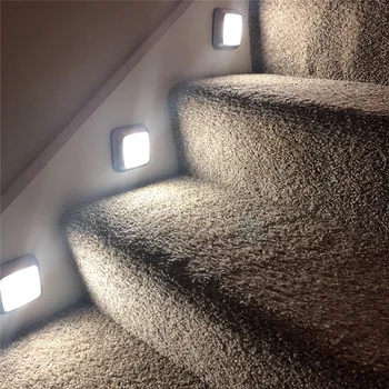 Square 6 LED Human Body Induction Night light Intelligent Light Contorl Motion Sensor Infrared Cabinet Stair Lamp
Square 6 LED Human Body Induction Night light Intelligent Light Contorl Motion Sensor Infrared Cabinet Stair Lamp