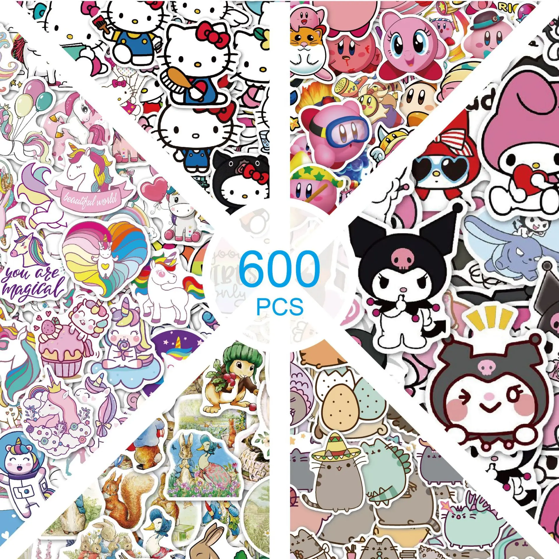 Фото 100 шт. стикеры Hello Kitty s игрушки для девочек Стикеры Кубка воды скейтборда kuromi аниме