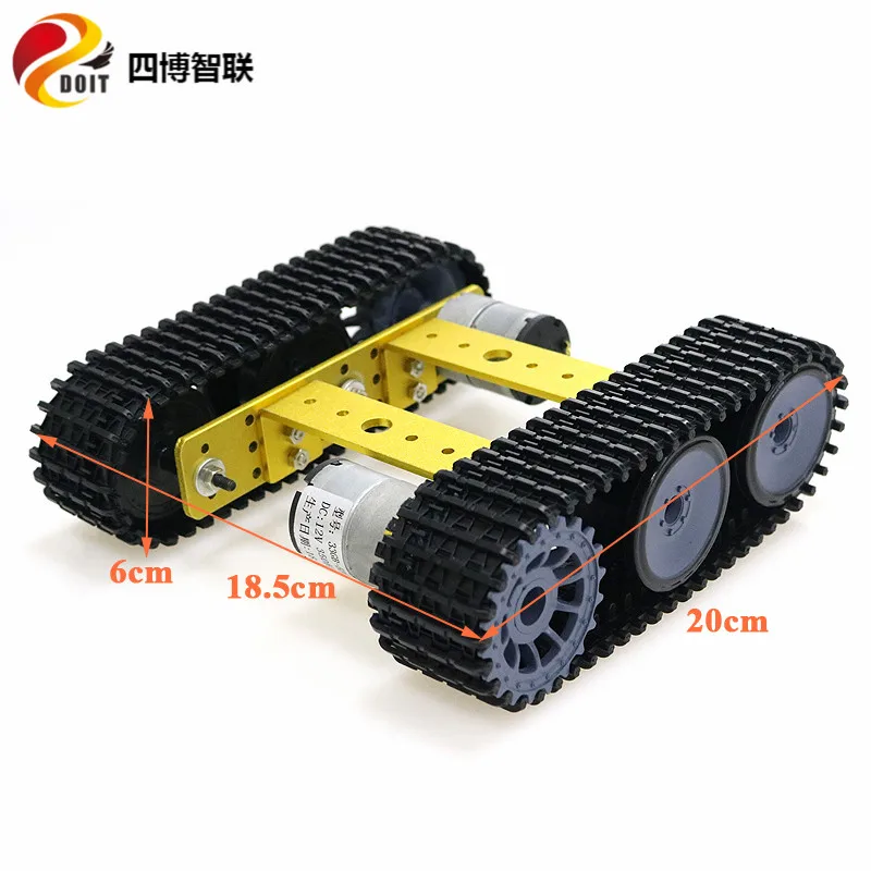 

SZDOIT Unassembled Metal Mini TP100 Tracked Tank Chassis Smart Crawler Car Robot Platform High Torque Motor DIY For Arduino Toy