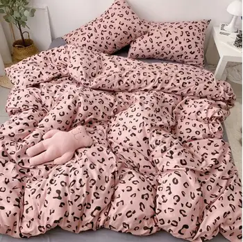 4pcs Cotton Bedding Set Includes Duvet Cover Flat Sheet Pillowcases Without Filler Leopard Print For Kids Adults
4pcs Cotton Bedding Set Includes Duvet Cover Flat Sheet Pillowcases Without Filler Leopard Print For Kids Adults