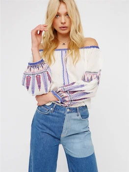 Tree Pattern Embroidered Retro Blouse Autumn Women Long Lantern Sleeve Slash Neck Chic Loose Shirts 2019 Casual Vintage Tops
Tree Pattern Embroidered Retro Blouse Autumn Women Long Lantern Sleeve Slash Neck Chic Loose Shirts 2019 Casual Vintage Tops