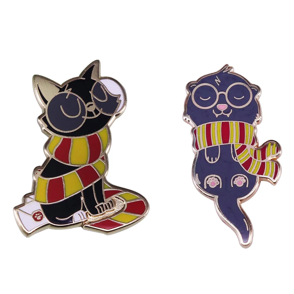 Джексон брошь с кошкой булавка Симпатичные magic Love You To pin двигаться вентиляторы