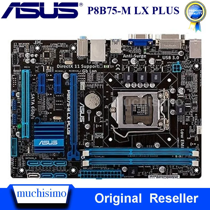 Б/у материнская плата LGA1155 DDR3 Asus P8B75-M LX PLUS PCI-E 3 0 Intel B75 | Компьютеры и офис