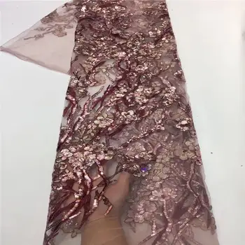 Fashion French Tulle Lace Fabric Handwork Sequins African Net Lace Fabric Elastic Nigerian Mesh Lace Fabric For Party DressA1727 
Fashion French Tulle Lace Fabric Handwork Sequins African Net Lace Fabric Elastic Nigerian Mesh Lace Fabric For Party DressA1727