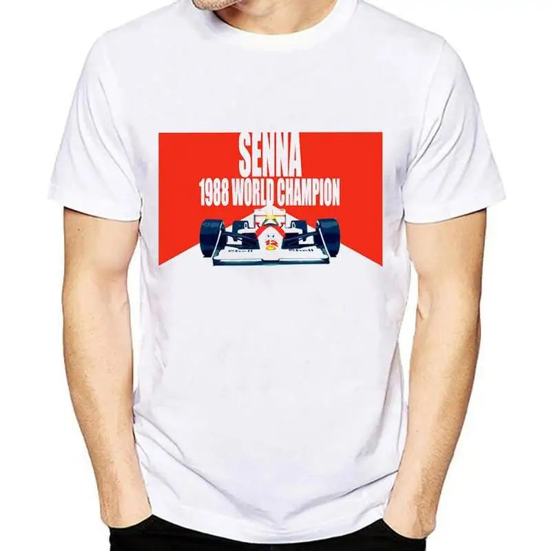 Приталенная белая Повседневная футболка для фитнеса Homme Camisa All F1 Ayrton Senna Sennacars