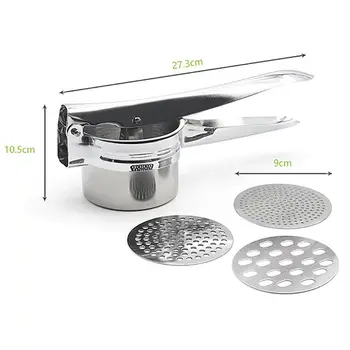 

High Quality Fruit Juicer Potato Presser Stainless Steel Horse Kitchen Gadget (with 3PCS replaceable negative)