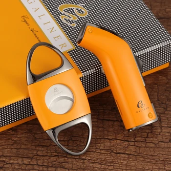 GALINER Cigar Cutter Lighter Windproof 2 Jet Torch Cigar Lighter Metal Cutter Sharp Scissors Guillotine Cigar Accessories
GALINER Cigar Cutter Lighter Windproof 2 Jet Torch Cigar Lighter Metal Cutter Sharp Scissors Guillotine Cigar Accessories