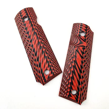 1 Pair Damascus Pattern G10 Hand Grip Patches Material DIY Black Red Textured Anti-slip Handle slab scale blanks For 1911
1 Pair Damascus Pattern G10 Hand Grip Patches Material DIY Black Red Textured Anti-slip Handle slab scale blanks For 1911