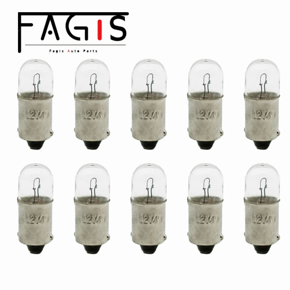 Fagis 10pcs T4W T8.5 Ba9s 12V 4W Original Turn Signal Parking Lights Clearance Lamps Reverse Bulbs Car Halogen Bulb
Fagis 10pcs T4W T8.5 Ba9s 12V 4W Original Turn Signal Parking Lights Clearance Lamps Reverse Bulbs Car Halogen Bulb