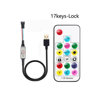 17 Key RF Led Pixels Strip Controller Magic RGB LED Pixels Controller With Remote Control Mini Smd For WS2812B WS2811 LED Strip
17 Key RF Led Pixels Strip Controller Magic RGB LED Pixels Controller With Remote Control Mini Smd For WS2812B WS2811 LED Strip