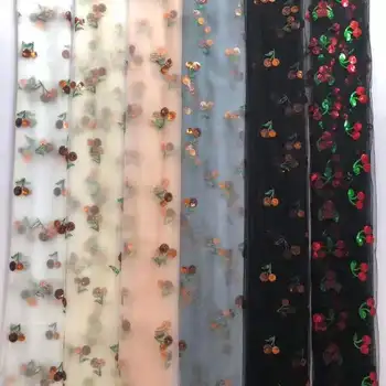 2020 New Fashion Trend Sequin Embroidery Cherry Mesh Fabric Designer Diy Summer Dress Lace Fabric Telas Apparel Sewing Material
2020 New Fashion Trend Sequin Embroidery Cherry Mesh Fabric Designer Diy Summer Dress Lace Fabric Telas Apparel Sewing Material