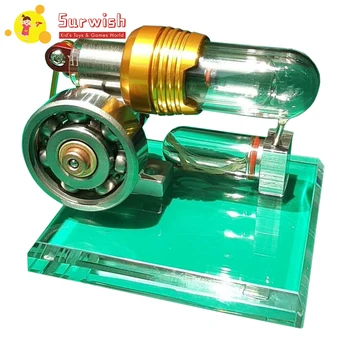 Single-Cylinder Stirling Engine Model Toy With Transparent Glass Base Pocket External Combustion Engine Science Experiment
Single-Cylinder Stirling Engine Model Toy With Transparent Glass Base Pocket External Combustion Engine Science Experiment