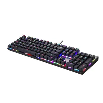 CK104 Mechanical USB Keyboard Switches Colorful LED Illuminated Backlit Water Resistant Gaming Keyboard Solid and Heavy 1014
CK104 Mechanical USB Keyboard Switches Colorful LED Illuminated Backlit Water Resistant Gaming Keyboard Solid and Heavy 1014