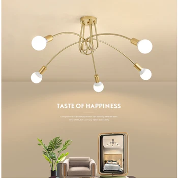 5 lights golden black penant lamp ceiling surface mouted chandelier lighting E27 lampara
5 lights golden black penant lamp ceiling surface mouted chandelier lighting E27 lampara