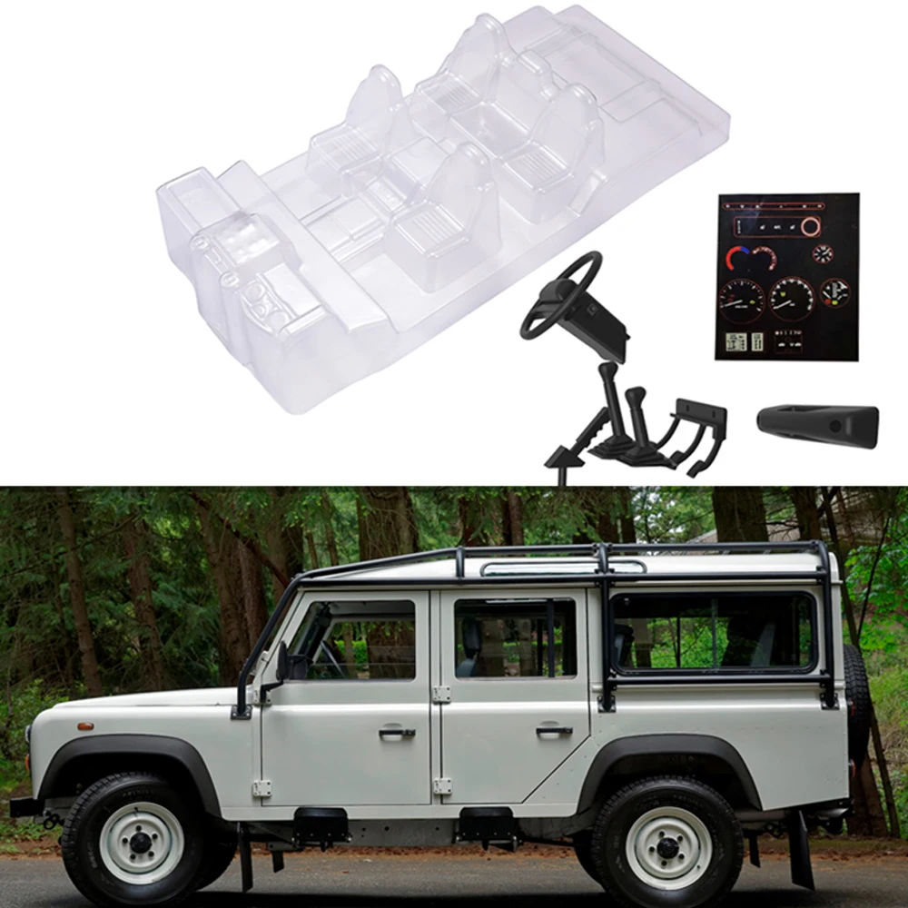 RC Car Upgrade Accessories Transparent Simulation Interior for 1/10 RC Crawler Land Rover Defender Traxxas TRX4 4wd RC Parts
RC Car Upgrade Accessories Transparent Simulation Interior for 1/10 RC Crawler Land Rover Defender Traxxas TRX4 4wd RC Parts