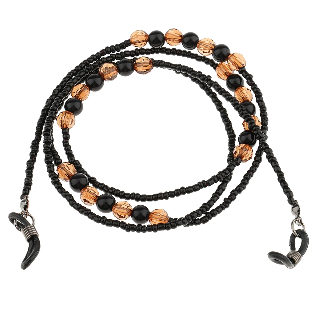 Fashion Black Beads Long Glasses Chain Eyeglasses Lanyard Cord Neck Spectacles Holder Anti-slip Reading Glasses Strap Rope Fashion Black Beads Long Glasses Chain Eyeglasses Lanyard Cord Neck Spectacles Holder Anti-slip Reading Glasses Strap Rope