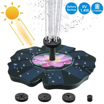 6V 1.4W Solar Powered Fountain Floating Multi-use Bird Bath Water Pump With 4 Nozzles For Garden Pond Swimming Pool
6V 1.4W Solar Powered Fountain Floating Multi-use Bird Bath Water Pump With 4 Nozzles For Garden Pond Swimming Pool