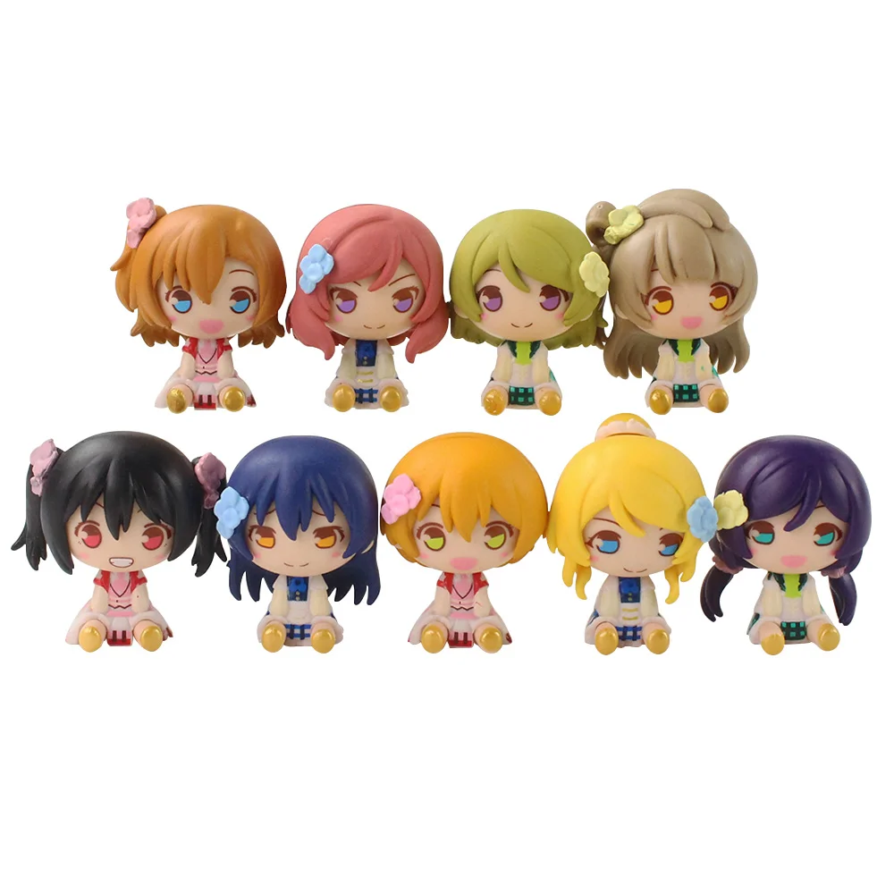 9 шт./компл. 4-5 см, милая школьная экшн-фигурка проект Хонока Кодори Umi Ayase Eli Nozomi Maki Kawaii, игрушки, подарок для детей