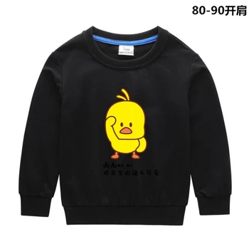 

Kids t shirt clothing Baby cotton long-sleeved boys and girls 2y 3y 4y 5y 6y 7y 8y 9 year old Cartoon Little yellow duck clothes