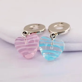 S925 Pendant Bead Charm for Pandora Bracelet Bangle Blue Pink Ribbon Heart Dangle Charm Murano Glass DIY Jewelry
S925 Pendant Bead Charm for Pandora Bracelet Bangle Blue Pink Ribbon Heart Dangle Charm Murano Glass DIY Jewelry