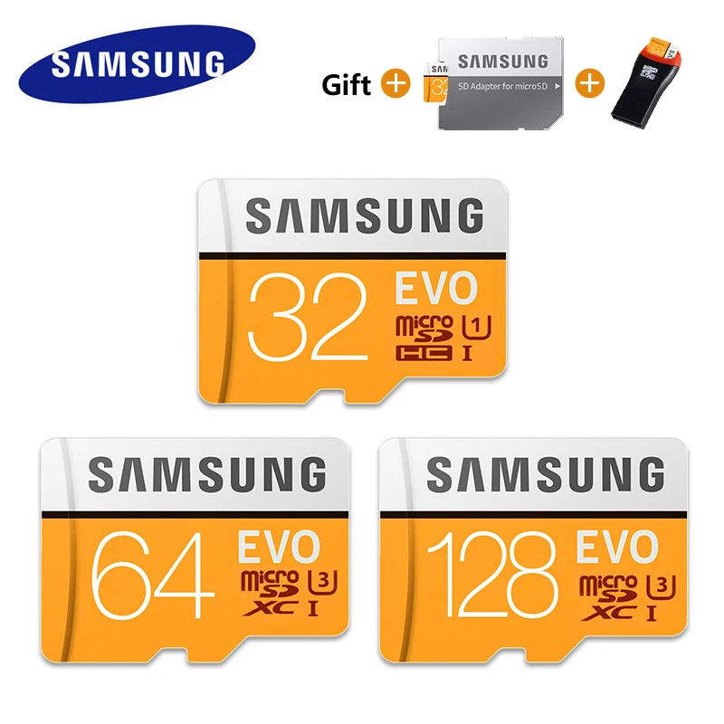 

SAMSUNG 32GB Micro SD EVO Plus 64GB Memory Card Class10 128GB microSDXC U3 UHS-I 256GB 512GB TF Card 4K HD for Smartphone Tablet