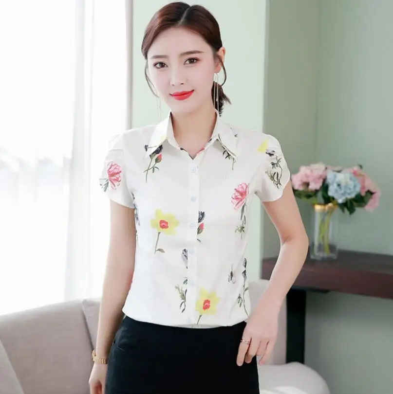 Женская элегантная повседневная блузка офисные шифоновые рубашки большого