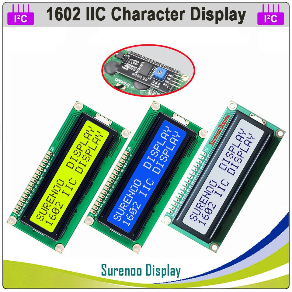 Серия IIC I2C TWI 1602 162 16*2 ЖК модуль с английским/японским символом экран панели для