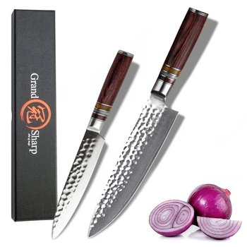 Grandsharp Damascus Knife Set 2 Pcs Japanese Kitchen Knives Chef Utility Knife 67 layers Japanese Damascus Stainless Steel Knive
Grandsharp Damascus Knife Set 2 Pcs Japanese Kitchen Knives Chef Utility Knife 67 layers Japanese Damascus Stainless Steel Knive