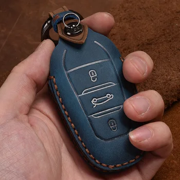 Retro Handmade Genuine Leather Smart Car Key Cover Case Bag For Peugeot 408 4008 5008 308s Remote Car Key Protector 
Retro Handmade Genuine Leather Smart Car Key Cover Case Bag For Peugeot 408 4008 5008 308s Remote Car Key Protector