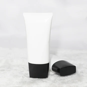 Empty 150ml white soft plastic tube with black cover
Empty 150ml white soft plastic tube with black cover