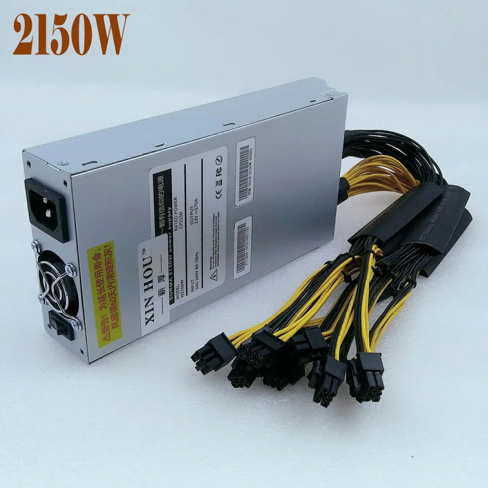Блок питания BTC BCH LTC ZEC miner 2150 Вт PSU для Antminer S9 L3 + S9k A3 X3 Z11 B7 E3 Z9 T9 Innosilicon A9 A10 D9 ETH baikal