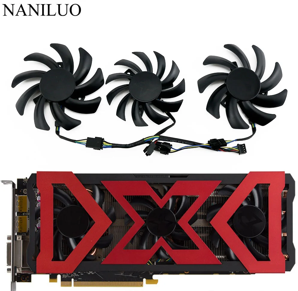 FDC10U12C9-C FD7010H12C 4-контактный вентилятор для графической карты RX580 RX570 DATALAND RX470 RX480
