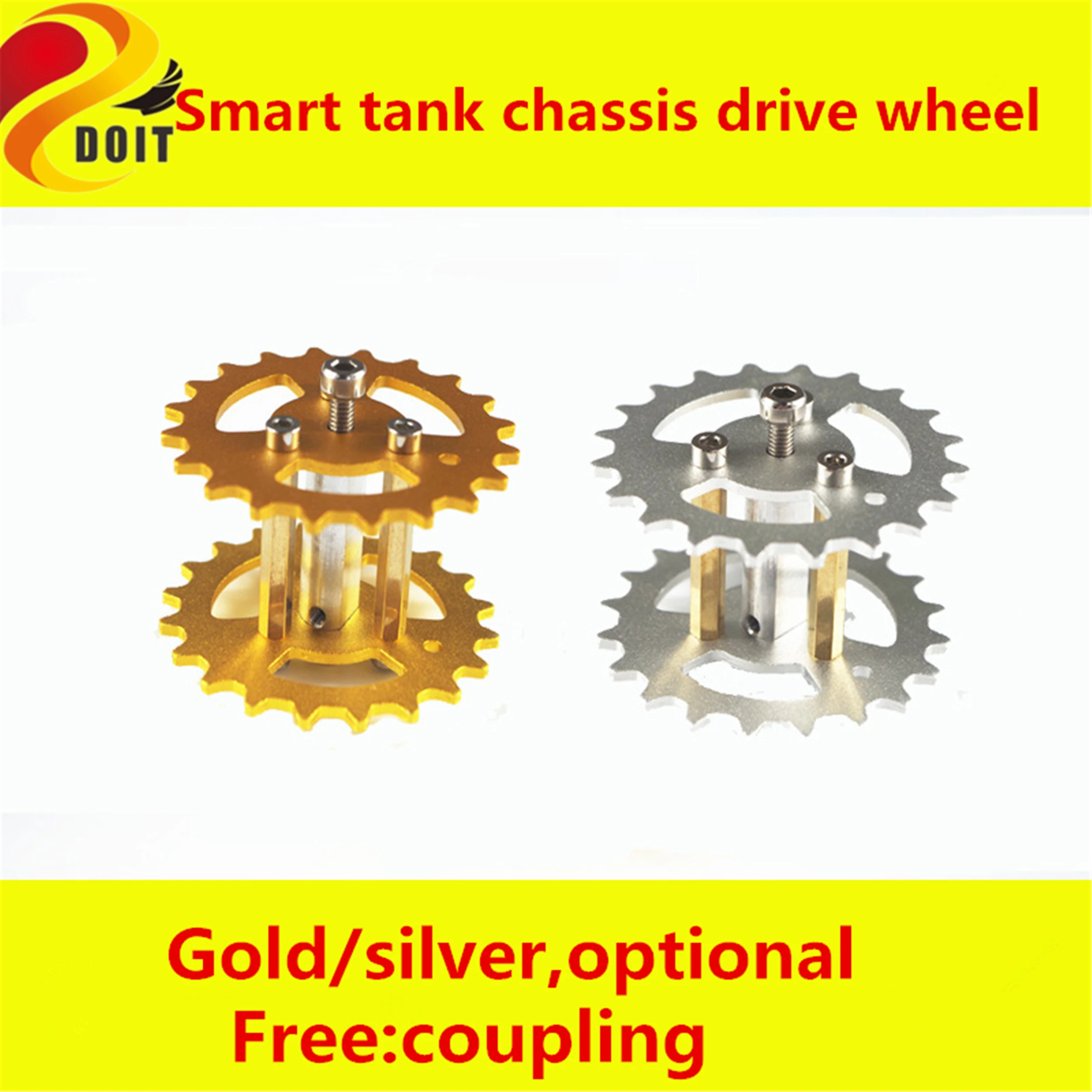 SZDOIT 1Lot/2pcs TW-09 Metal Drive Wheel Track Wheel Smart Crawler Robot Tank Chassis Part Free 4/5/6mm Coupling DIY Unassembled
SZDOIT 1Lot/2pcs TW-09 Metal Drive Wheel Track Wheel Smart Crawler Robot Tank Chassis Part Free 4/5/6mm Coupling DIY Unassembled