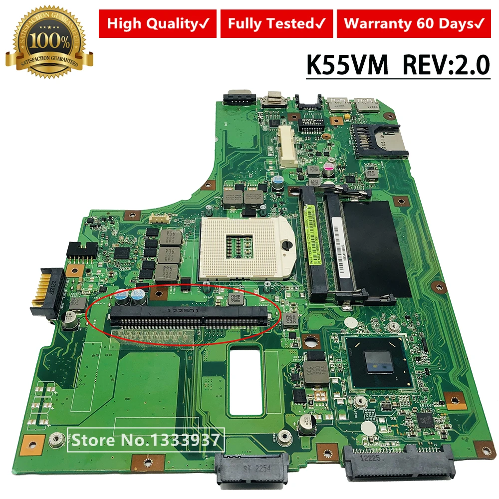 K55VM laptop motherboard for ASUS K55VJ K55VM Mainboard REV 2.0 2.2 fully tested
K55VM laptop motherboard for ASUS K55VJ K55VM Mainboard REV 2.0 2.2 fully tested