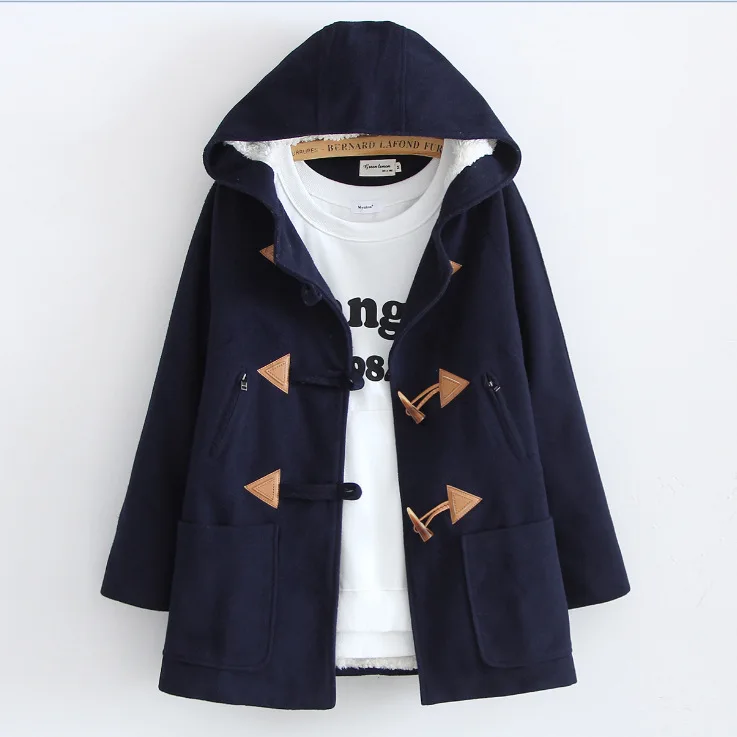 S7871 Autumn New Style Woolen Hooded Coat Toggle Woolen Overcoat Mid-length Slim Fit Coat
S7871 Autumn New Style Woolen Hooded Coat Toggle Woolen Overcoat Mid-length Slim Fit Coat